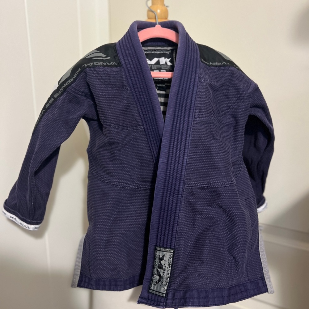 Vandal Kimonos VK Viper 2.2 Gi M00‎ Hawaiian Cut Jiu Jitsu Purple Kids Toddler 2